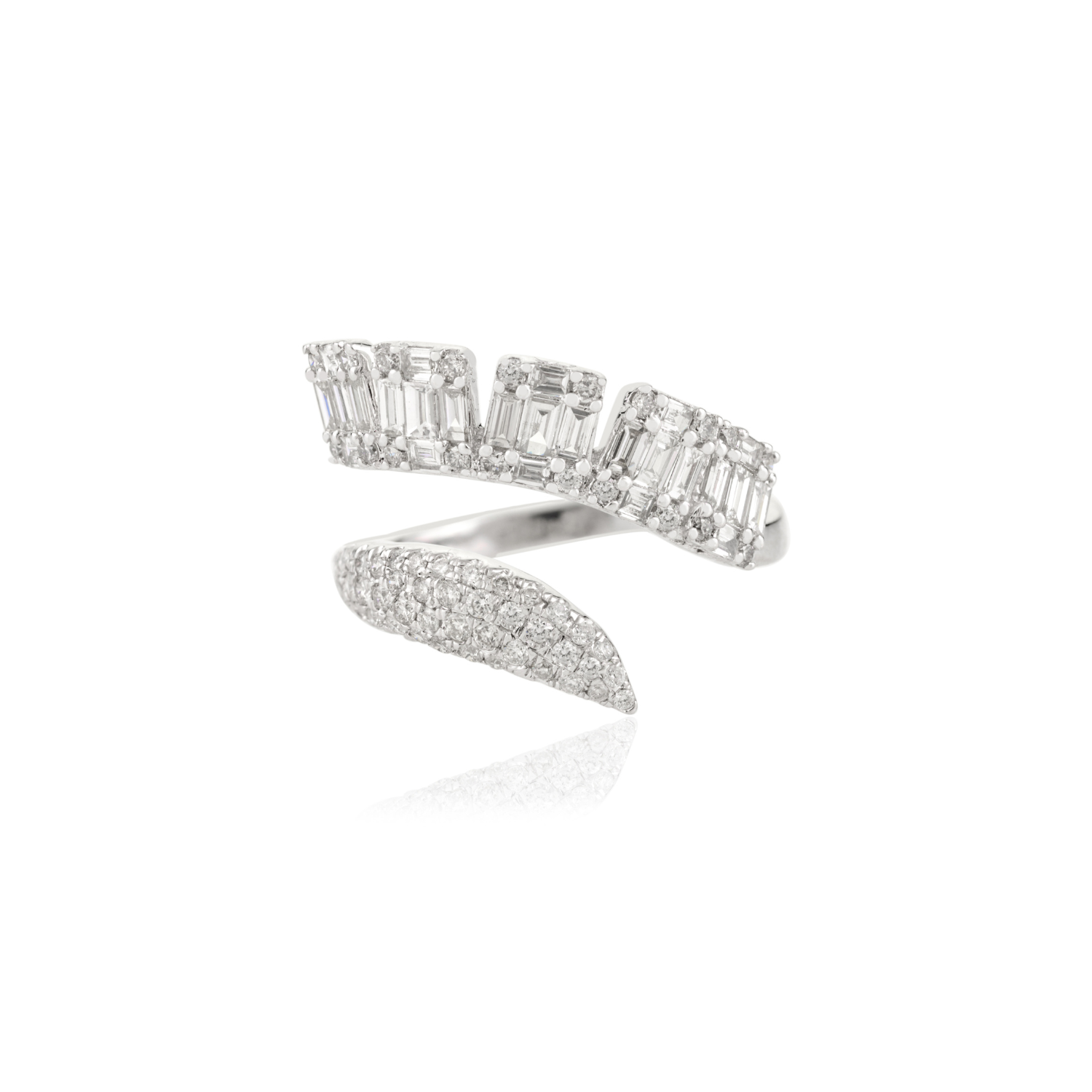 14k White Gold Diamond Engagement Ring For Her
