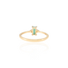 14K Baguette Shape Emerald and Diamond Ring Thumbnail