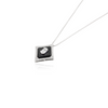 18K Art Deco Inspired Black Onyx Diamond Pendant Necklace Thumbnail