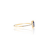 14K Baguette Shape Blue Sapphire and Diamond Ring Thumbnail