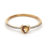 14K Heart Shape Citrine Ring Thumbnail