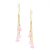 18K Gold Droplets Pink Sapphire Dangle Earrings Thumbnail