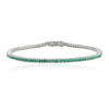 18K Gold Emerald Sleek Bracelet Thumbnail