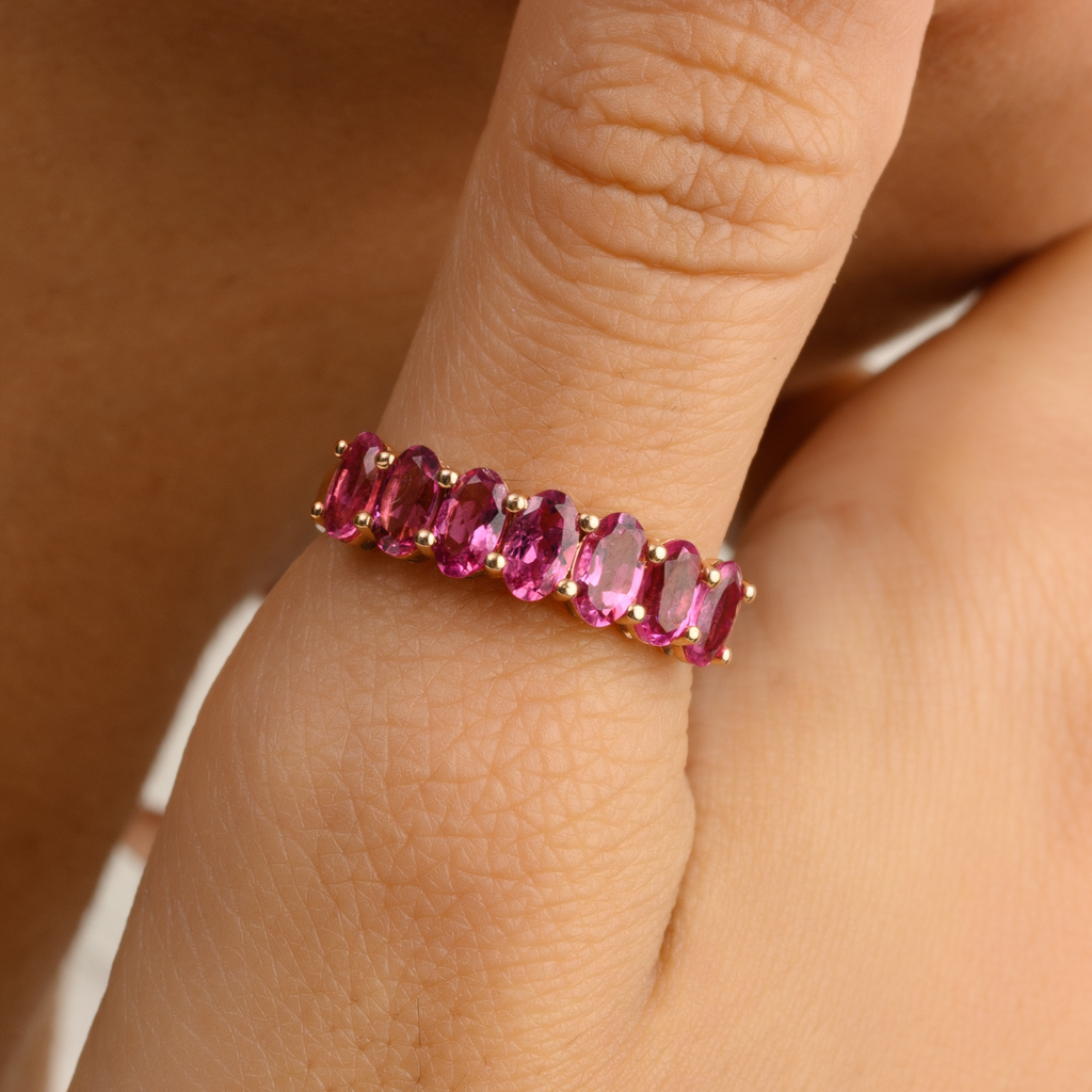 14K Solid Yellow Gold Ruby Ring Image