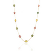 18K Gold Tourmaline Gemstone Station Necklace Thumbnail