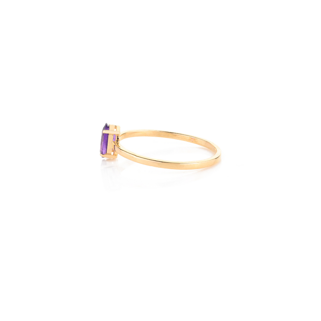 18K Gold Amethyst Rings Image