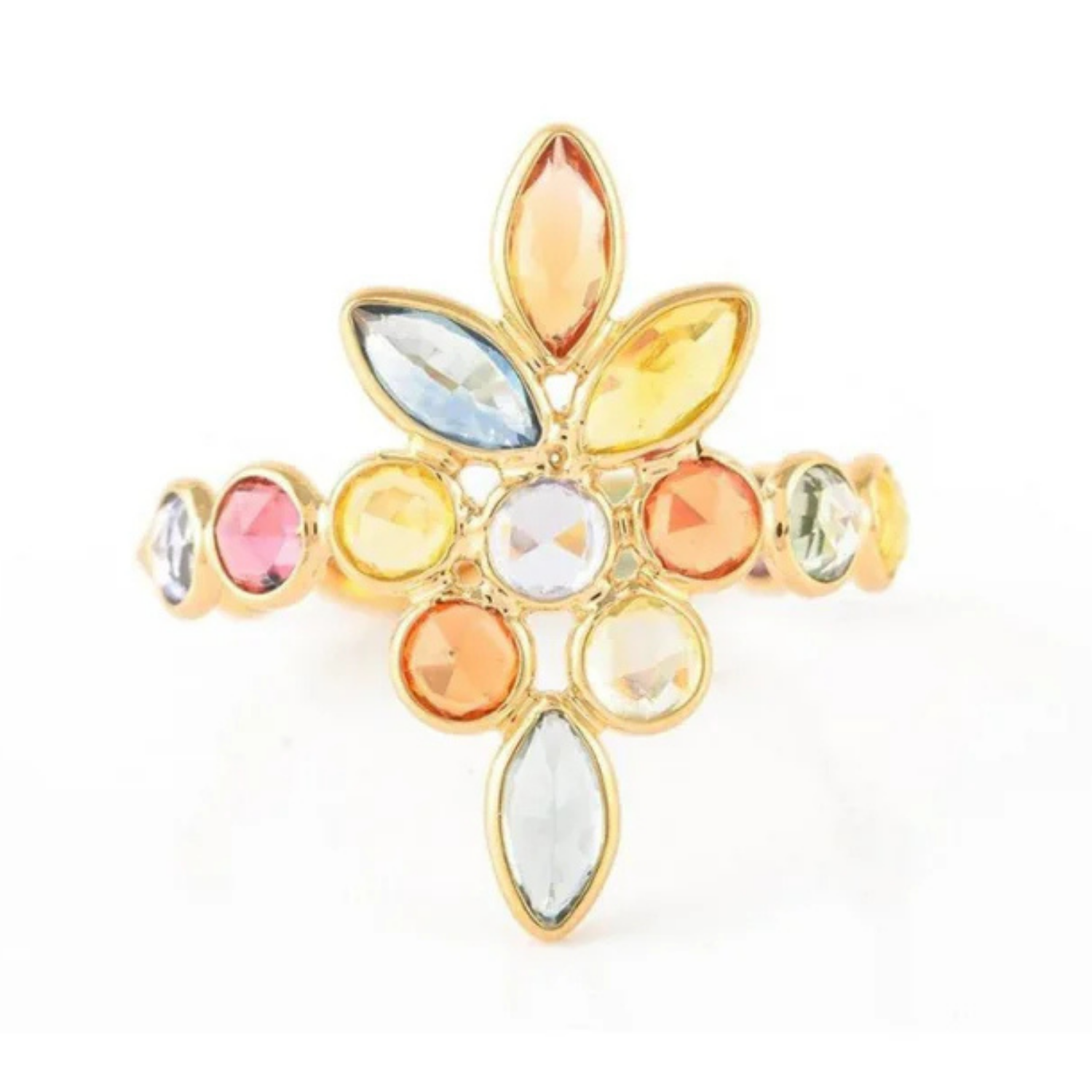 14K Gold Multi Sapphire ring