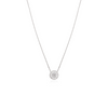 18K White Gold Brilliant Diamond Halo Pendant Necklace Thumbnail