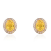 18K Gold Yellow Sapphire Oval Studs Thumbnail