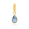 14K Solid Yellow Gold Teardrop Charm Pendant Thumbnail