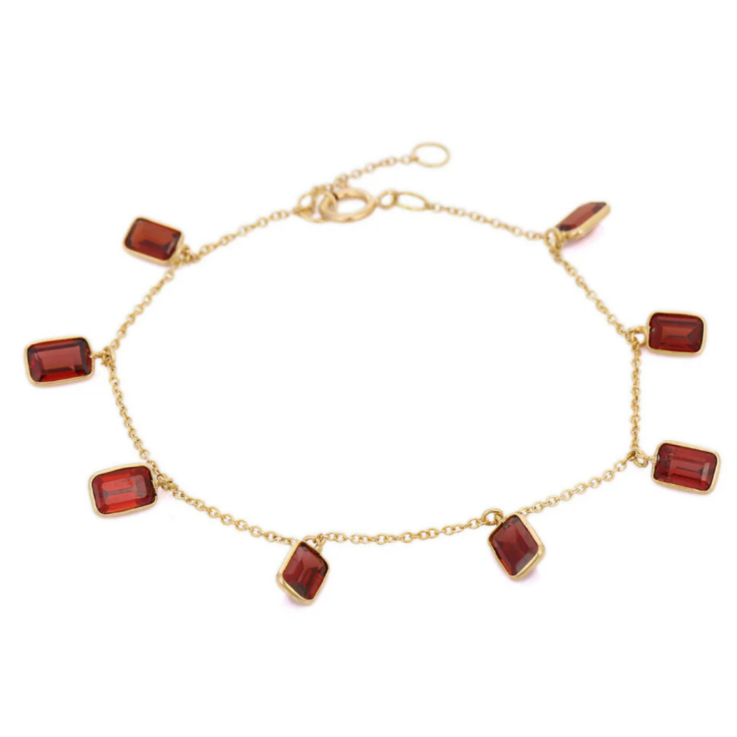 18K Natural Garnet Bracelet