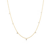 18K Gold Dewdrop Natural Diamond by the Yard Chain Necklace Thumbnail