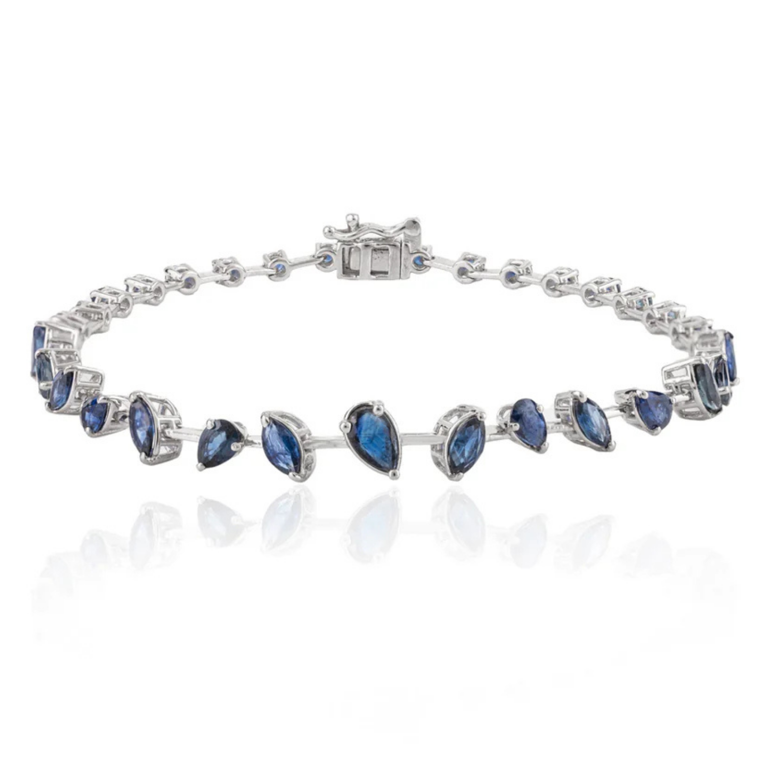 Unique Blue Sapphire Tennis Bracelet