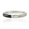 14K Gold Diamond Black Enamel Ring Thumbnail