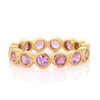 18K Gold Pink Sapphire Eternity Band Thumbnail