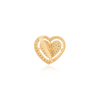 18K Solid Yellow Gold Heart Diamond Pendant Thumbnail