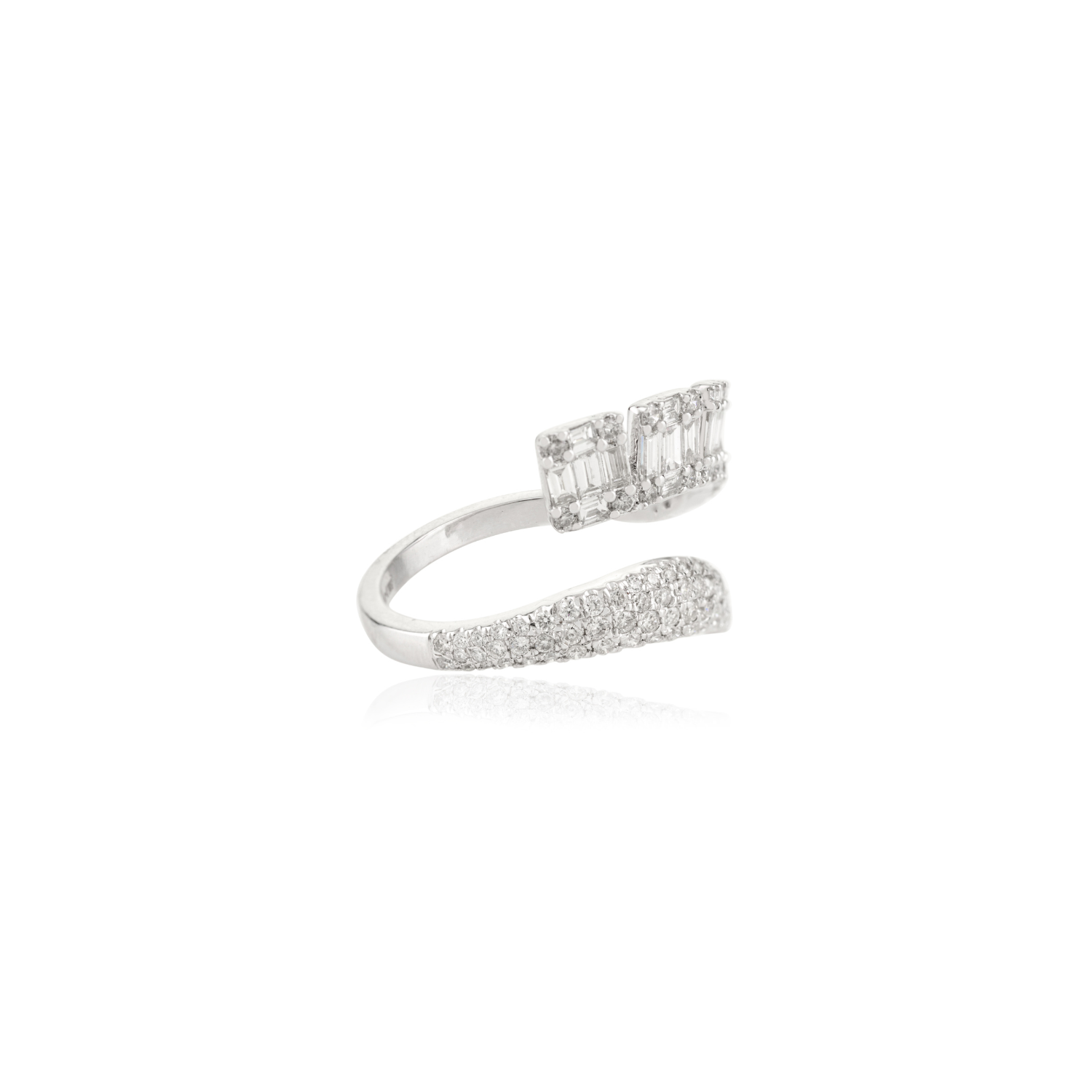 14k White Gold Diamond Engagement Ring For Her