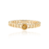 14K Gold Round Citrine Chain Ring Thumbnail