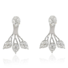 18K Gold Natural Diamond Ear Jacket Earrings Thumbnail