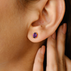 14k Gold Amethyst Studs Thumbnail