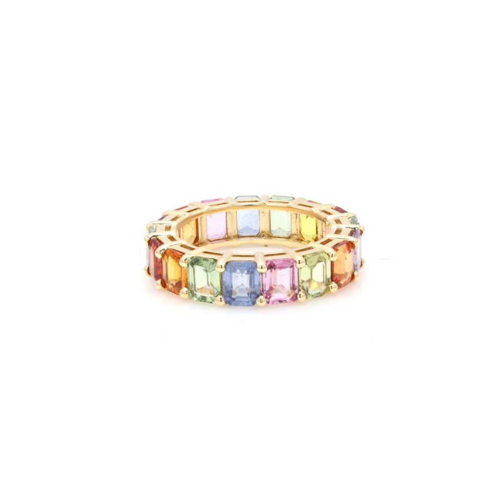 18K Yellow Gold Multi-Sapphire Ring Image