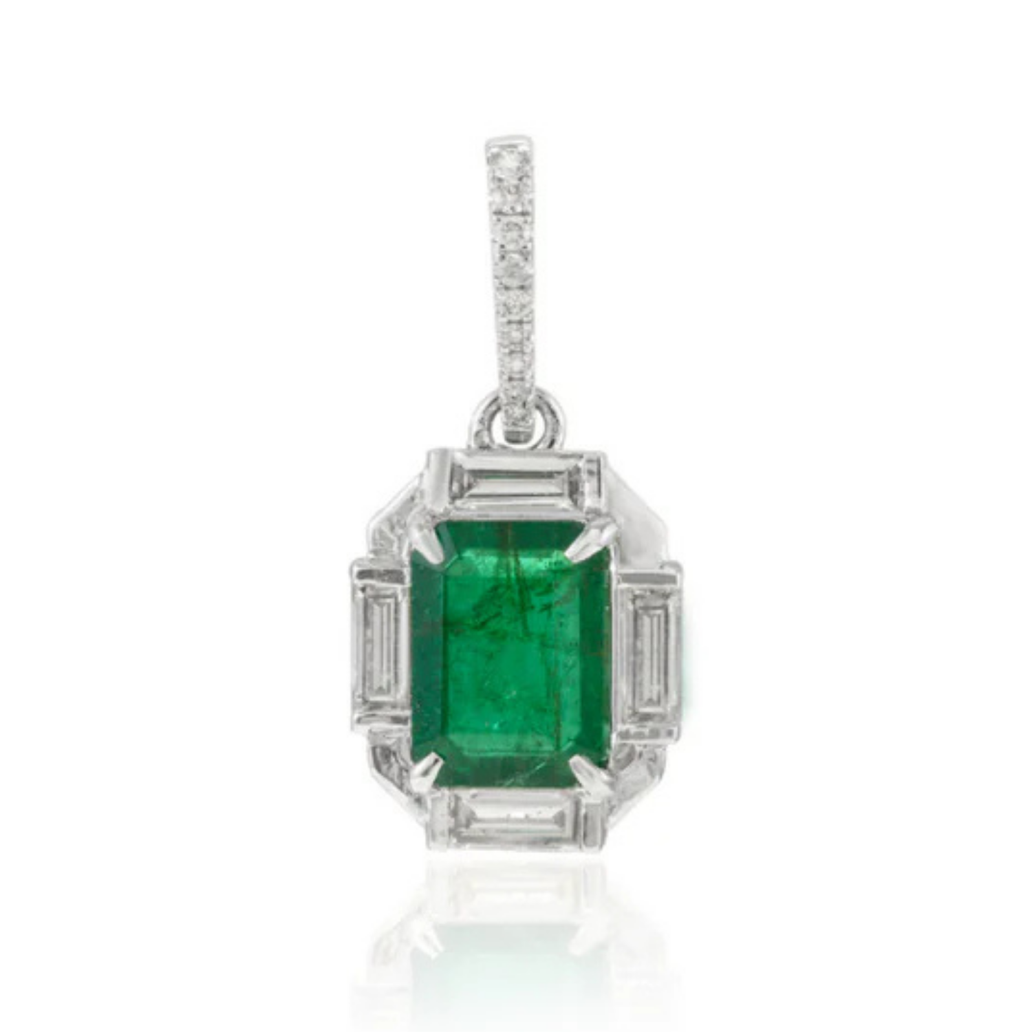 18K Gold Emerald Pendant
