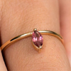 14K Gold Stackable Tourmaline Ring Thumbnail