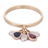 14K Yellow Gold Ruby & Sapphire Ring Thumbnail