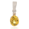 18K White Gold Yellow Sapphire Pendant Thumbnail