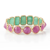 18K Gold Emerald Ruby Eternity Band Thumbnail