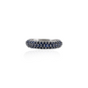 18K Gold Blue Sapphire Dome Style Band Thumbnail