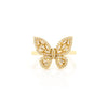 18K Yellow Gold Diamond Butterfly Ring Thumbnail