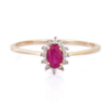 14K Gold Ruby & Diamond Anniversary Ring Thumbnail