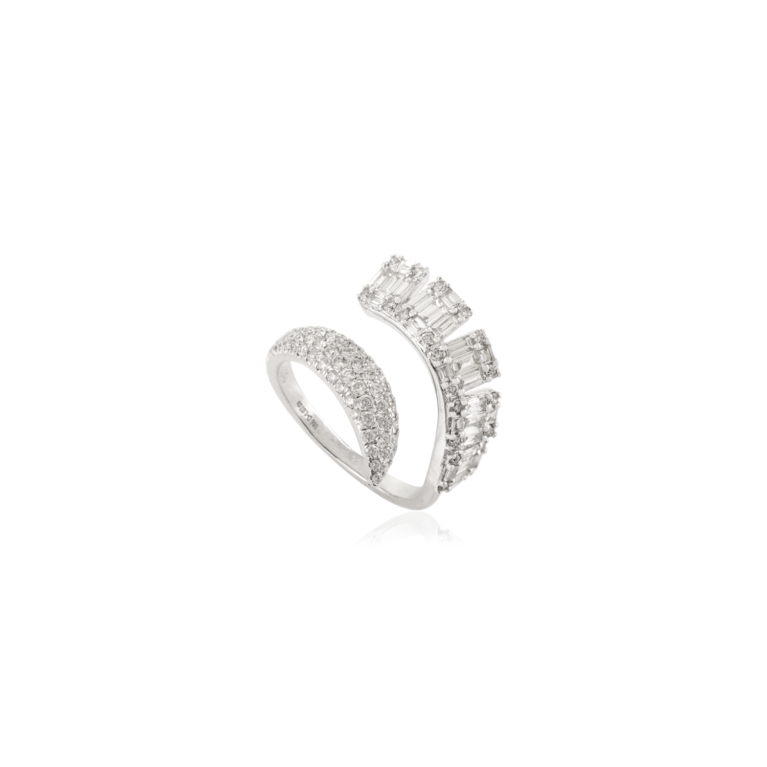 14k White Gold Diamond Engagement Ring For Her