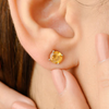 14k Gold Citrine Studs Thumbnail