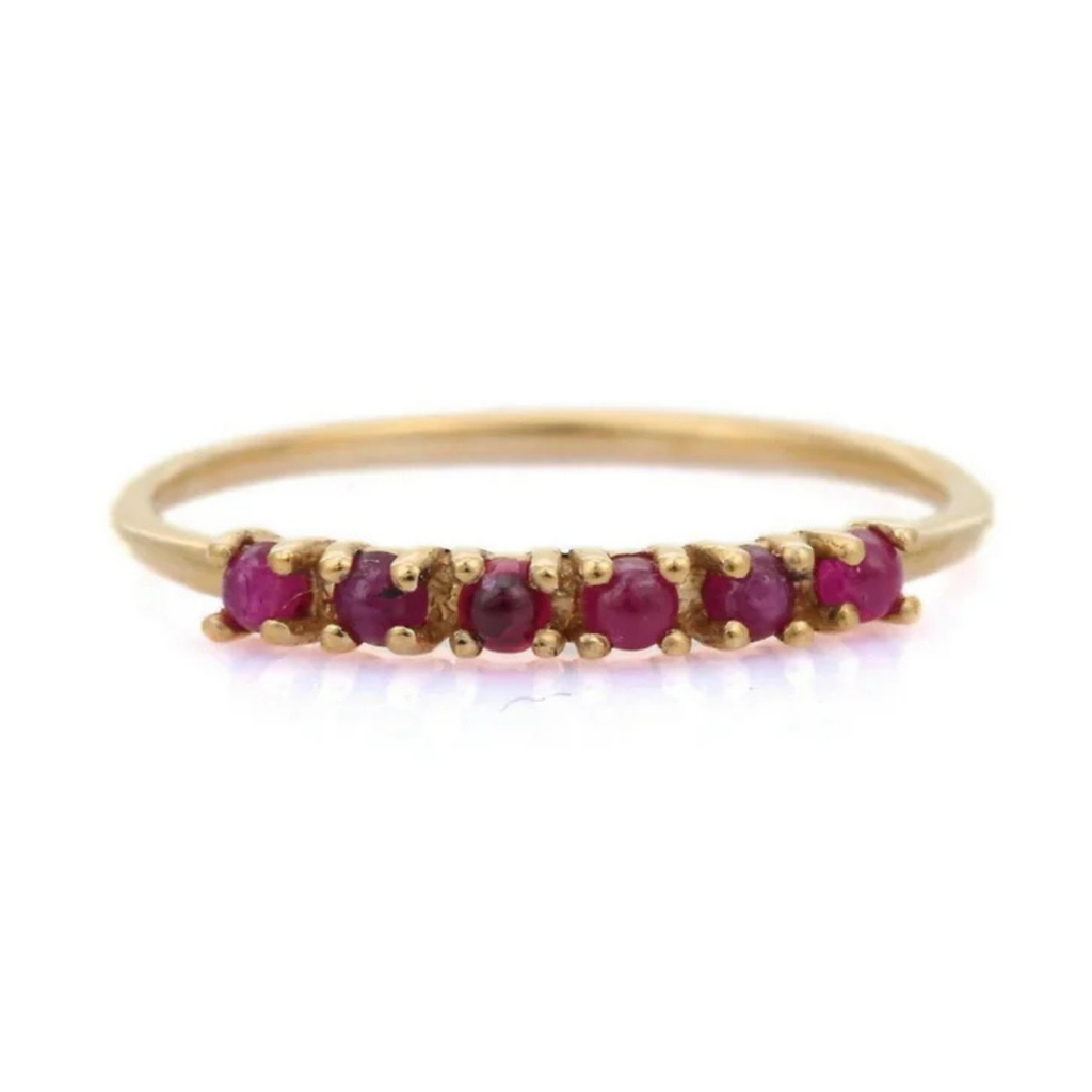 14K Yellow Gold Ruby Ring Image