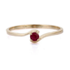 14K Gold Ruby Minimalist Ring Thumbnail