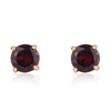 14k Gold Round Garnet Studs Thumbnail