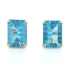 Blue Topaz Gold Studs Thumbnail