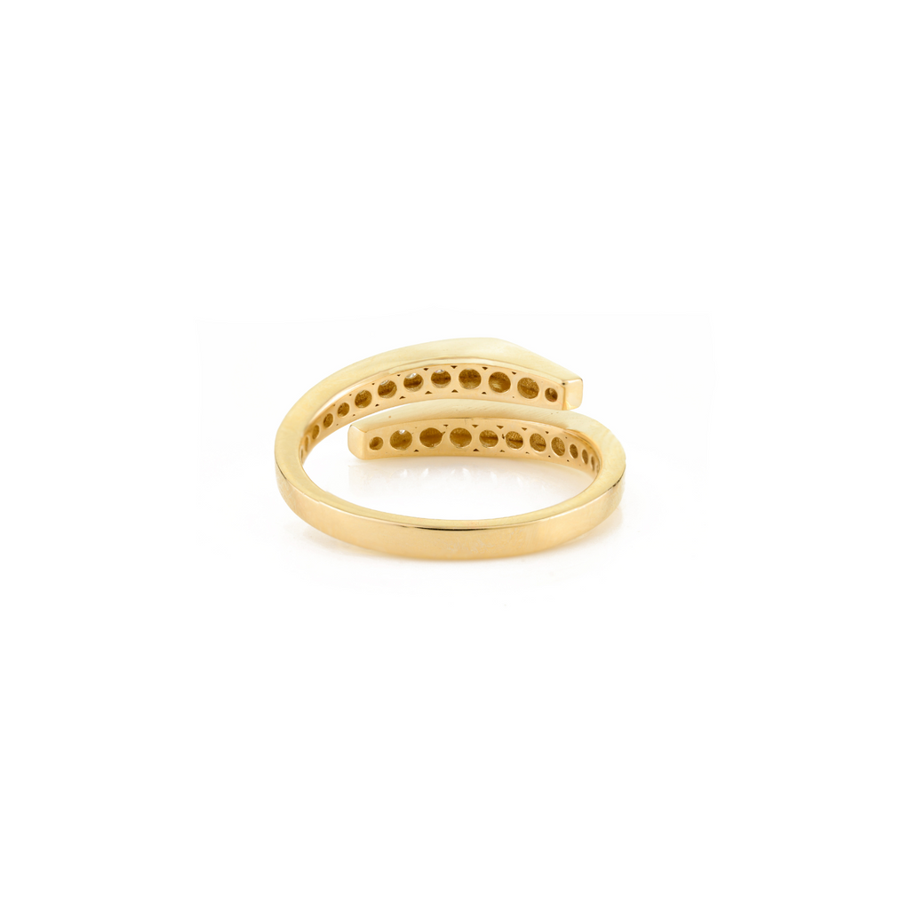 14K Natural Diamond Chunky Wrap Ring Image