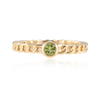 14K Peridot Solid Link Chain Ring Thumbnail