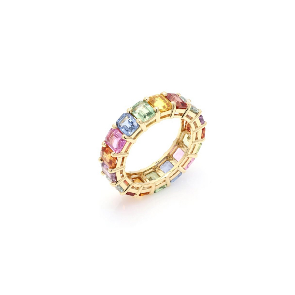 18K Yellow Gold Multi-Sapphire Ring Image