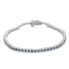 18K Gold Blue Sapphire Sleek Tennis Bracelet Thumbnail