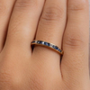 14K Gold Sapphire Band Ring Thumbnail