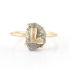 18K Yellow Gold Personalized Initial Ring with Diamond Thumbnail