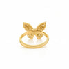 18K Yellow Gold Diamond Butterfly Ring Thumbnail
