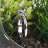 18K White Gold Diamond Panther Ring Thumbnail