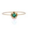 14K Yellow Gold Emerald Birthstone Ring Thumbnail