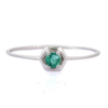 14K White Gold Emerald Pinky Ring Thumbnail