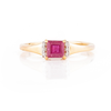 18k Genuine Ruby Diamond Engagement Ring Thumbnail